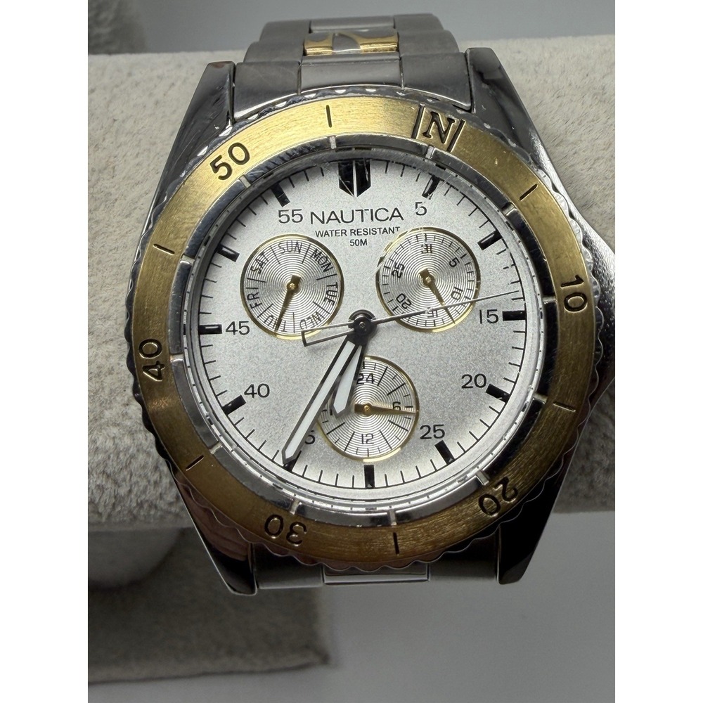 Nautica 09567G Mens Watch New Battery 40MM‎ 7.25"
